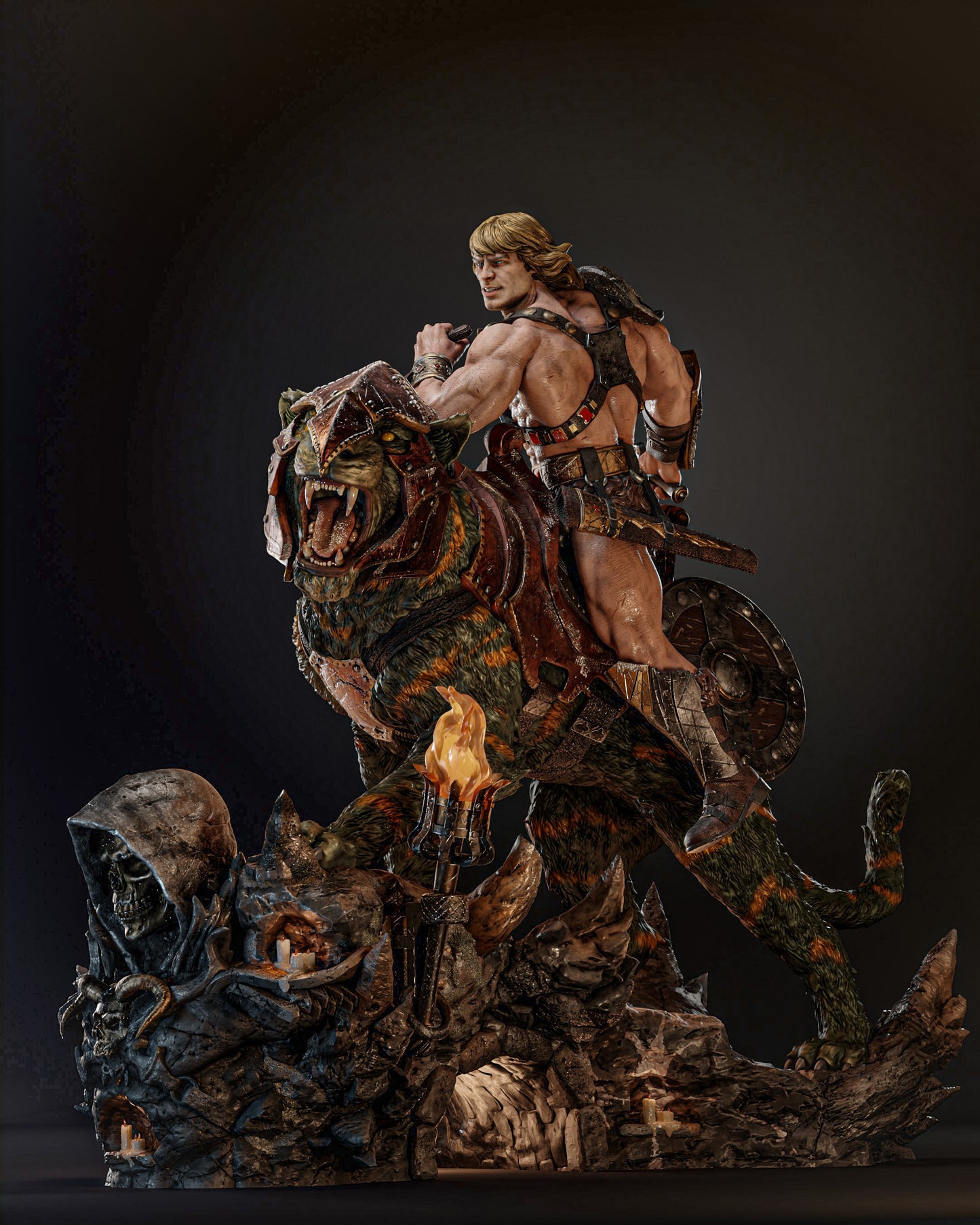 He-Man on Battle Cat - Premium Resin Figure Model Kit