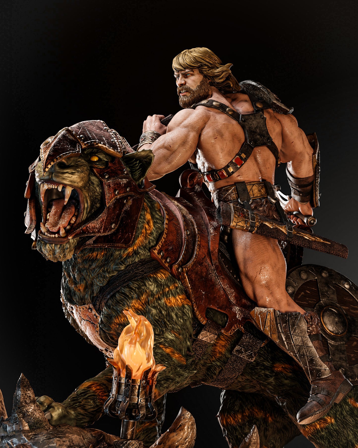 He-Man on Battle Cat - Premium Resin Figure Model Kit