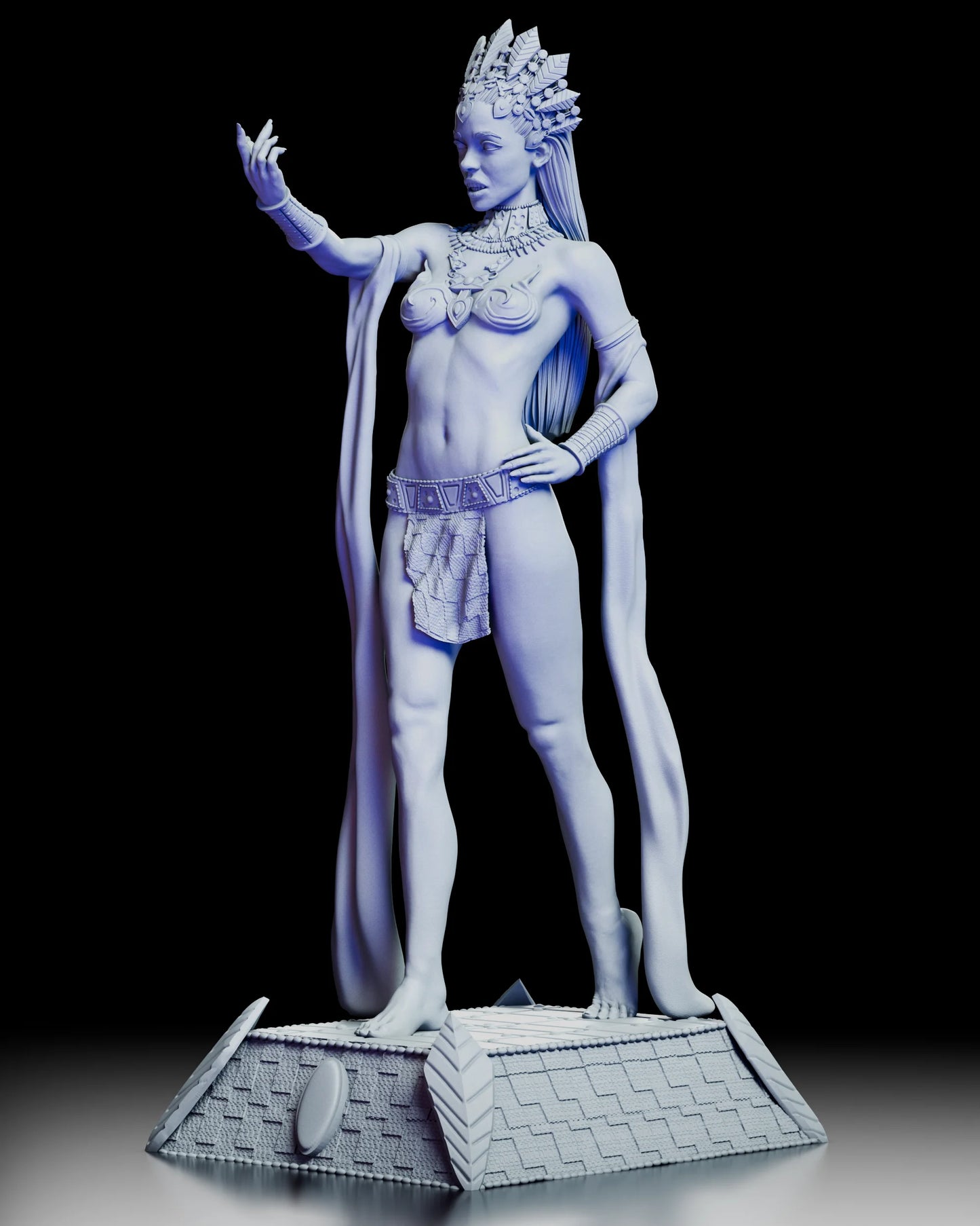 Alternate outfit version of Akasha, Queen of the Damned resin figure featuring cinematic-style costume and regal pose