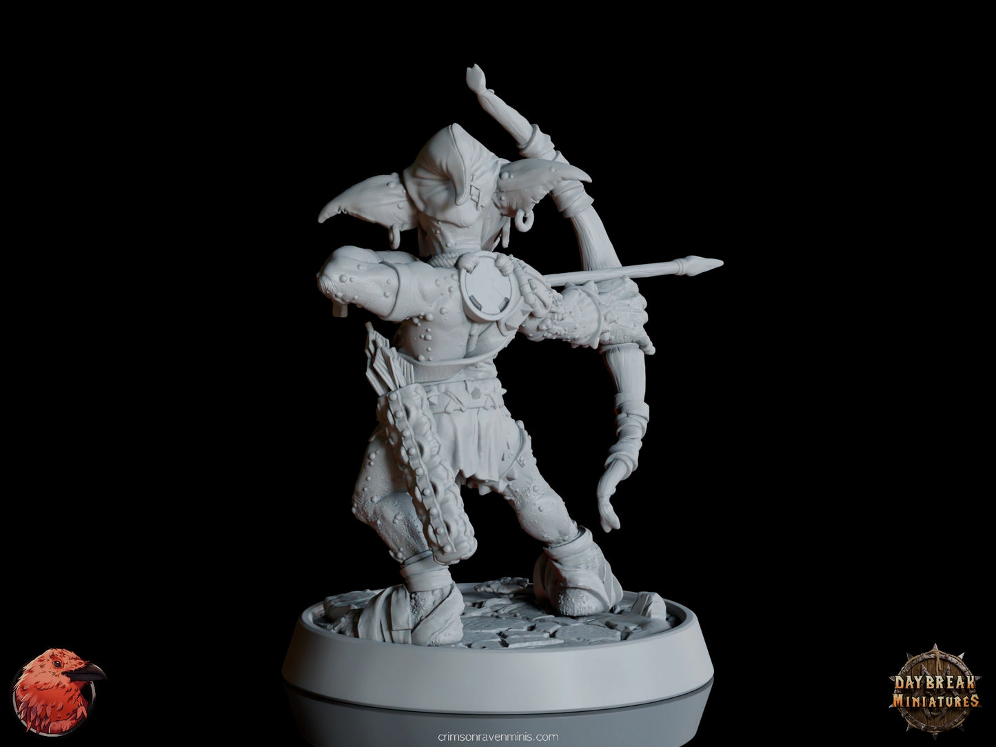 Benjagr da Traedzle goblin archer, rear view showing armor details