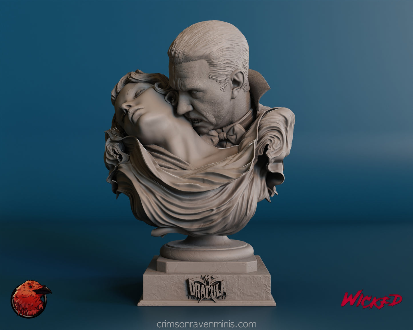 Dracula and Mina Harker Bust