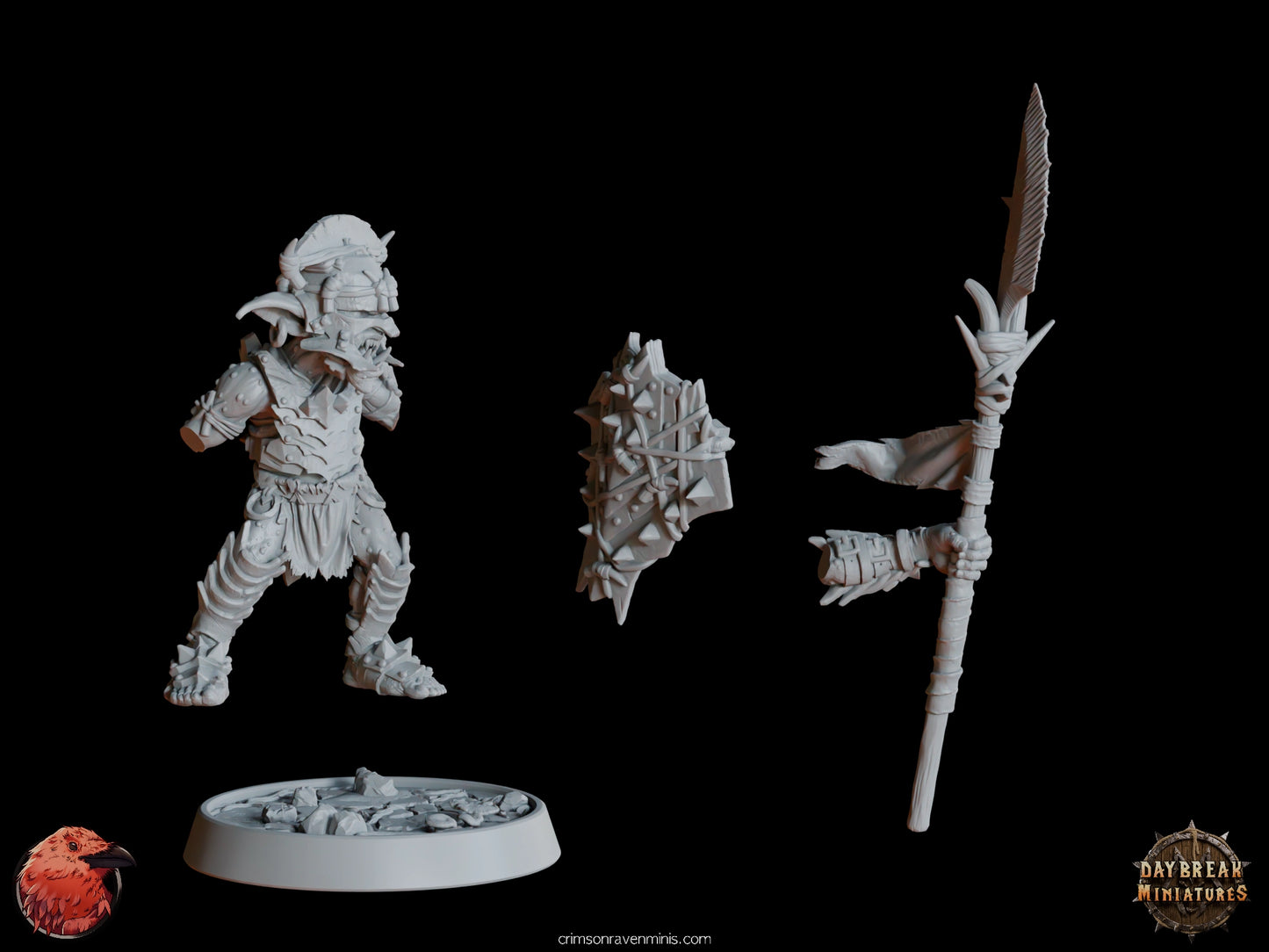 Effa da Traedzle - Goblin Spear Wielder - 32mm Scale Miniature