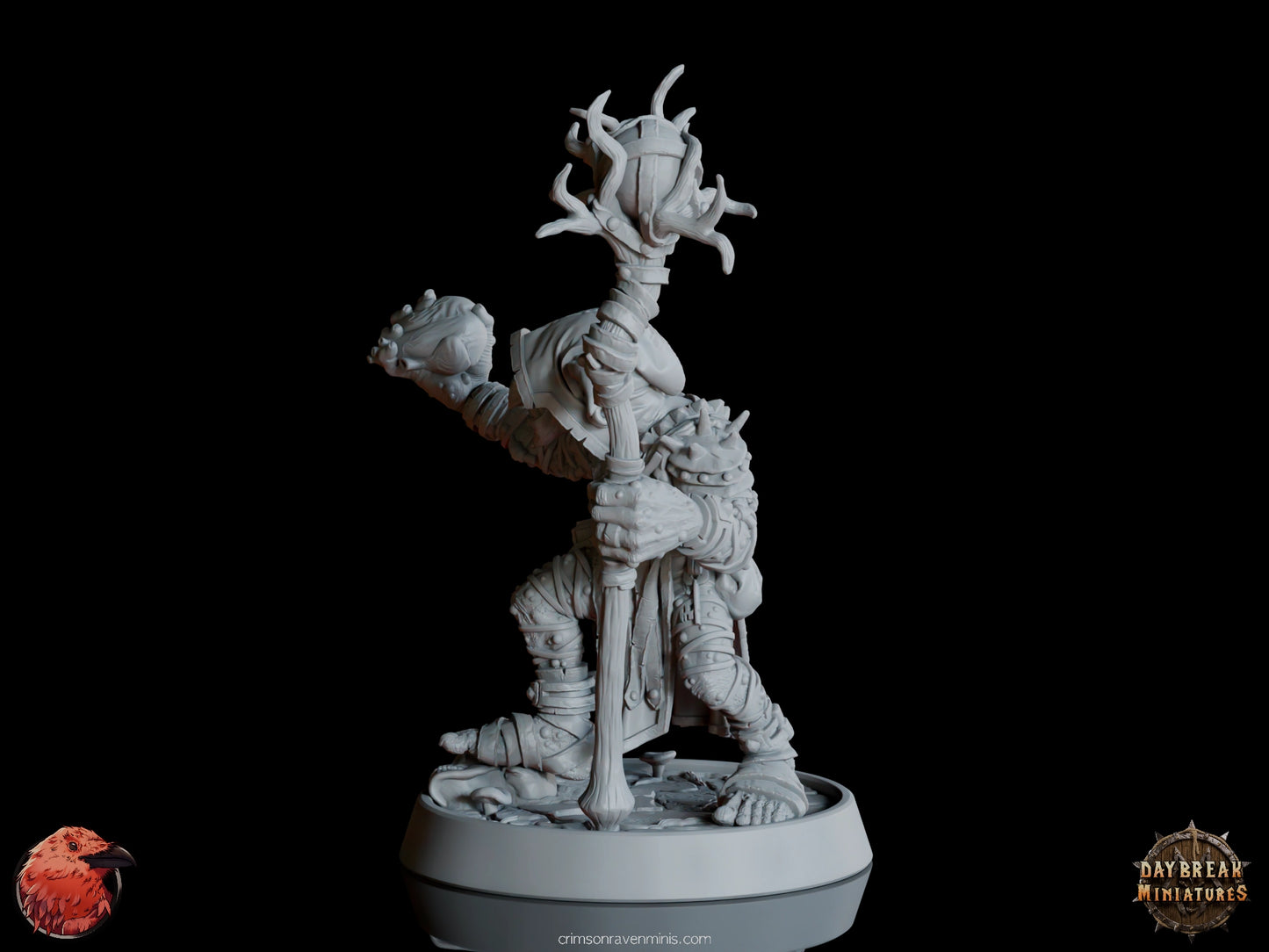 Gauen da Traedzle goblin shaman in dynamic casting pose  