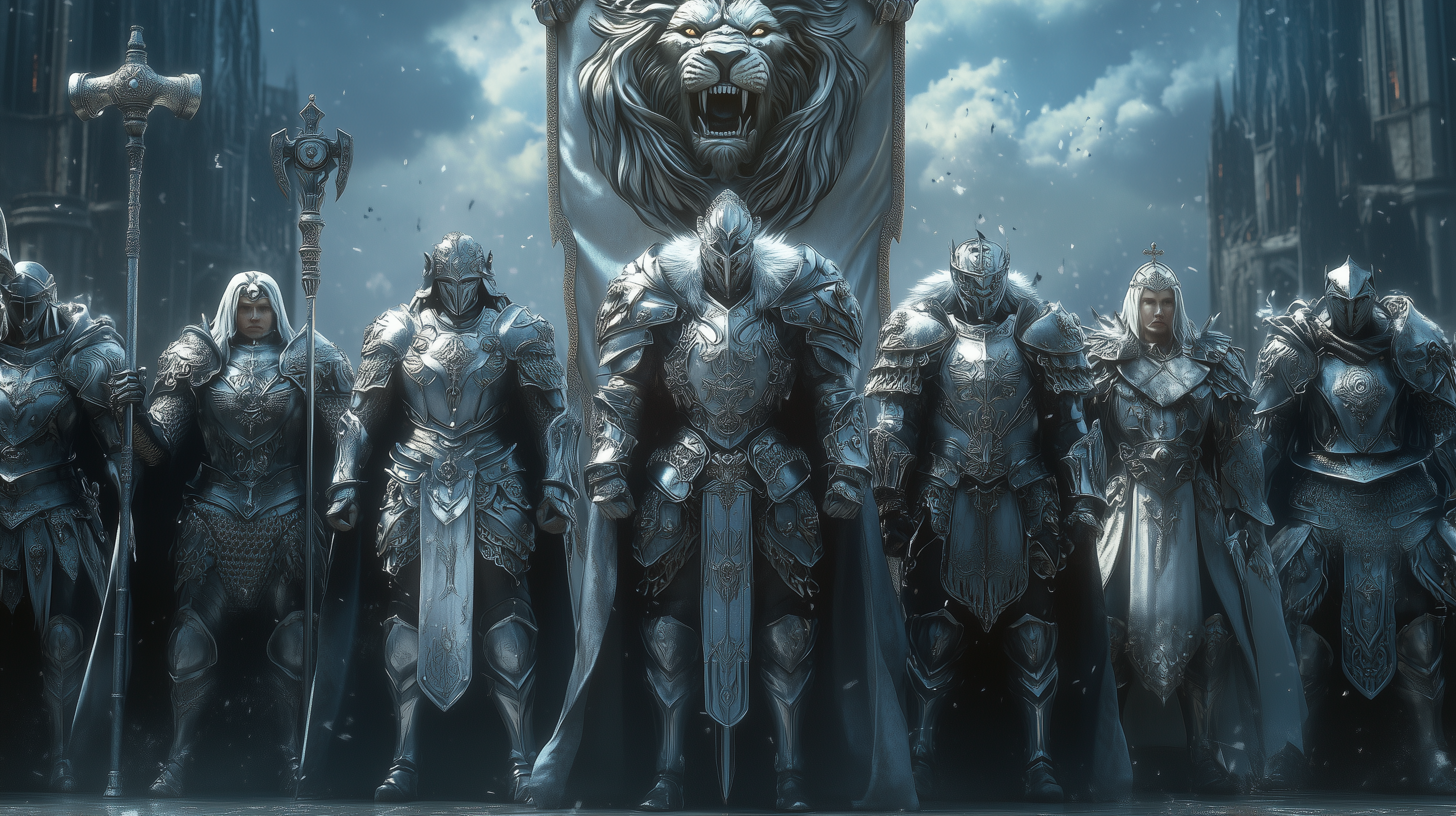 Digital rendering representing the Paladins of the Silver Lion