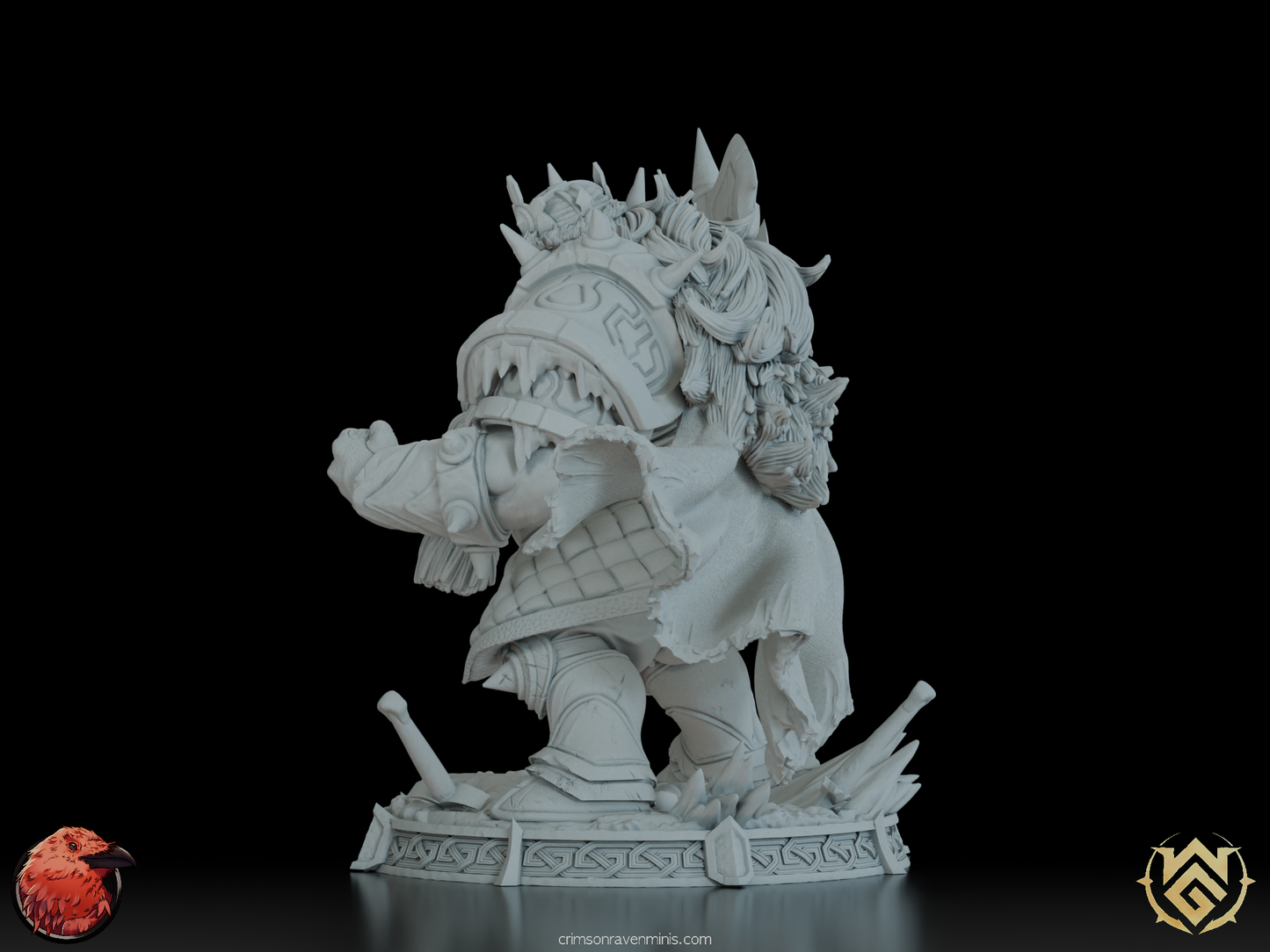 Side view of the Steward of Frosthold Dwarf Figurine