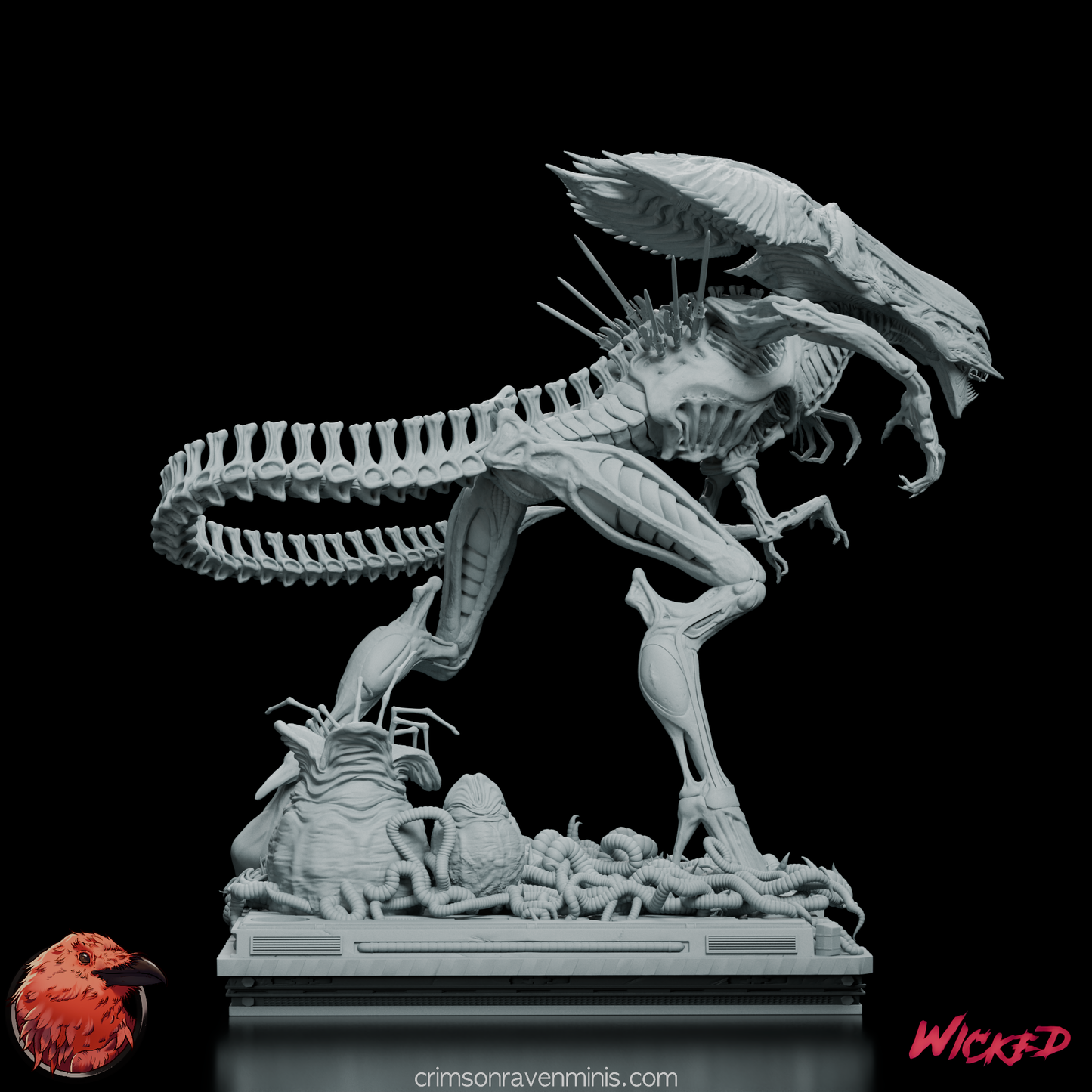 Alien Xenomorph Queen Figure Model Kit | Sci-Fi Horror Collectible