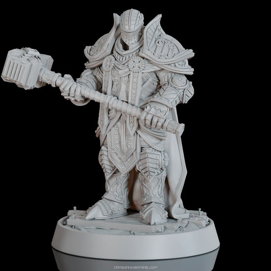 360 video of Chlodvig du Marteau Lord miniature with intricate armor and hammer