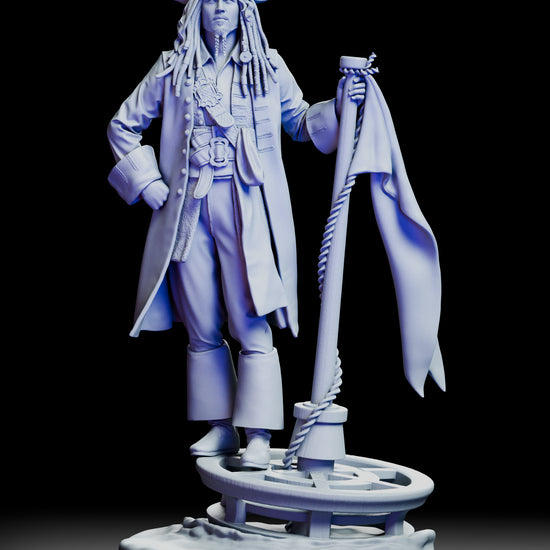 Captain Jack Sparrow figure model kit turntable video.