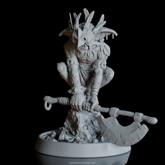 Video of Roop da Traedzle, a 32mm scale goblin warrior miniature.