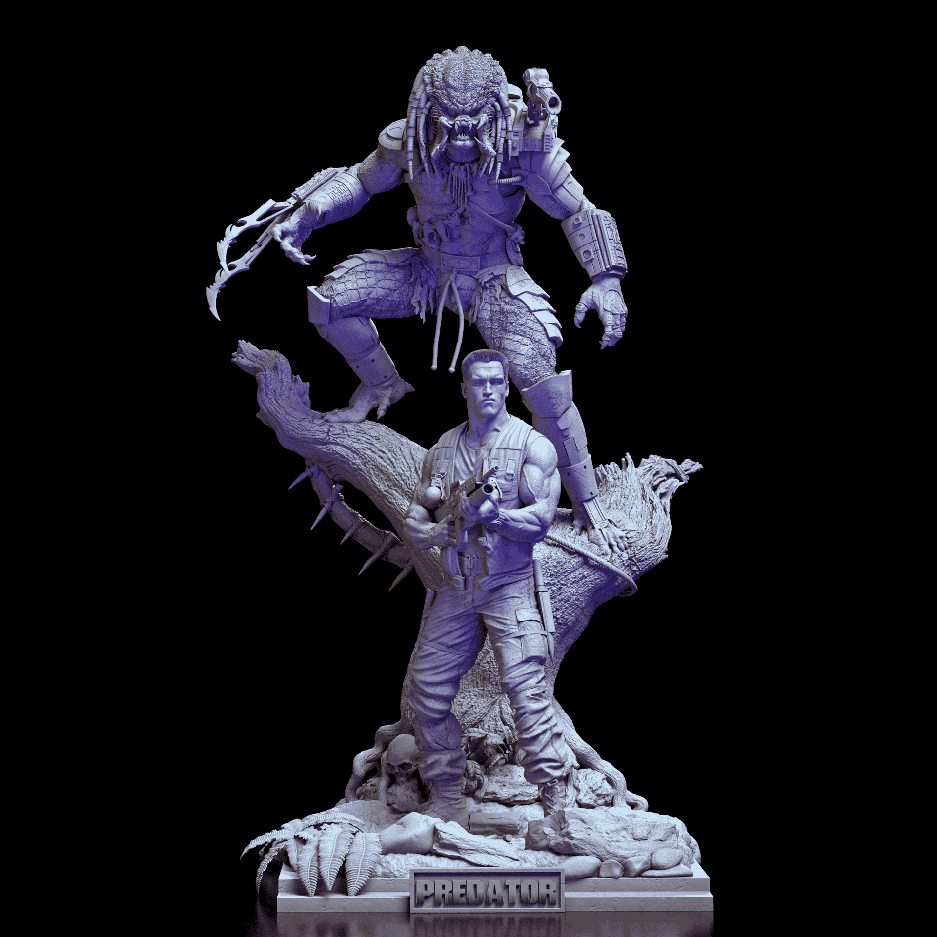 PREDATOR DIORAMA フィギュア1520/1750 Predator Diorama Sideshow Statue 🖤 Only at Level Up