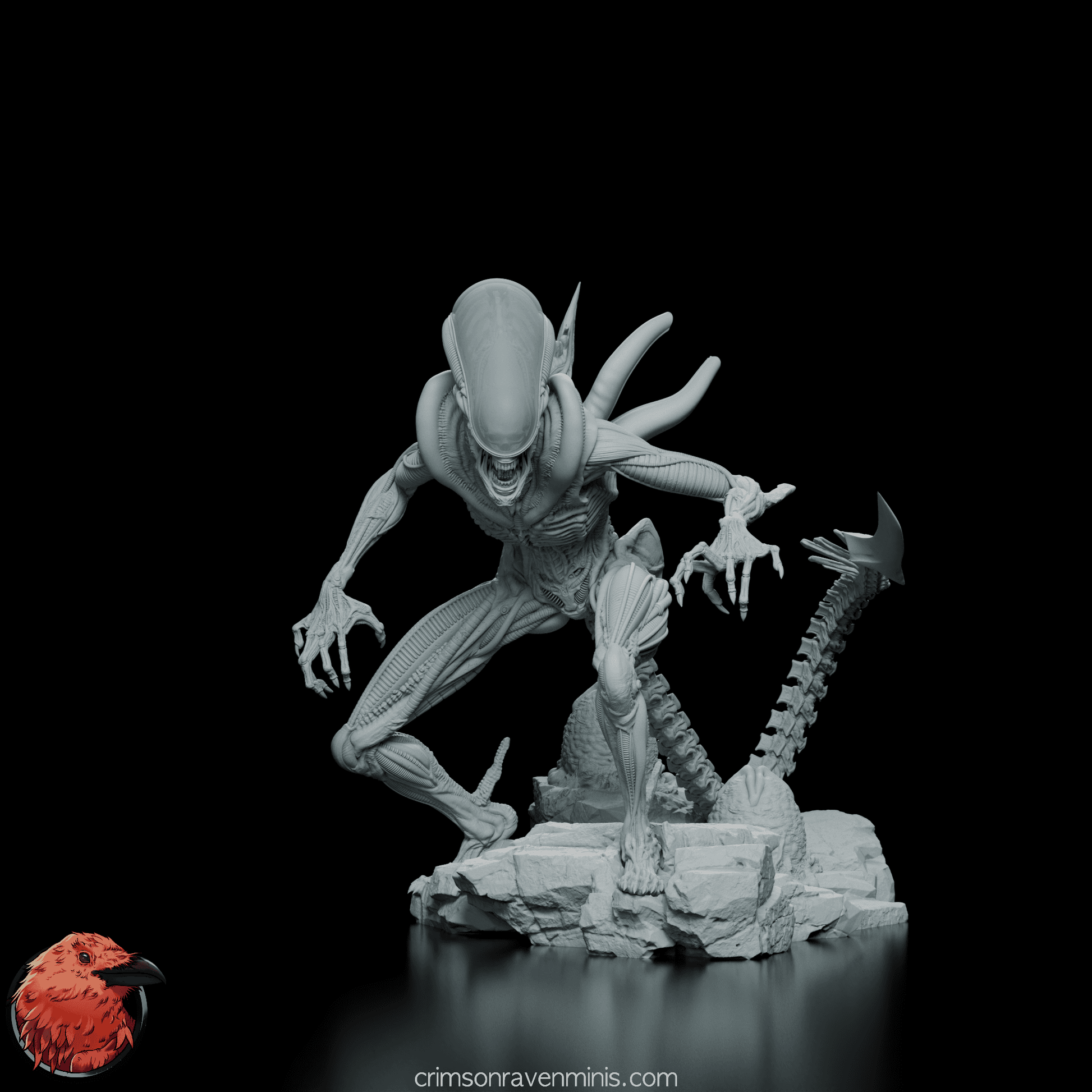 360-degree video showcasing the Alien Xenomorph figure model in detail from all angles.