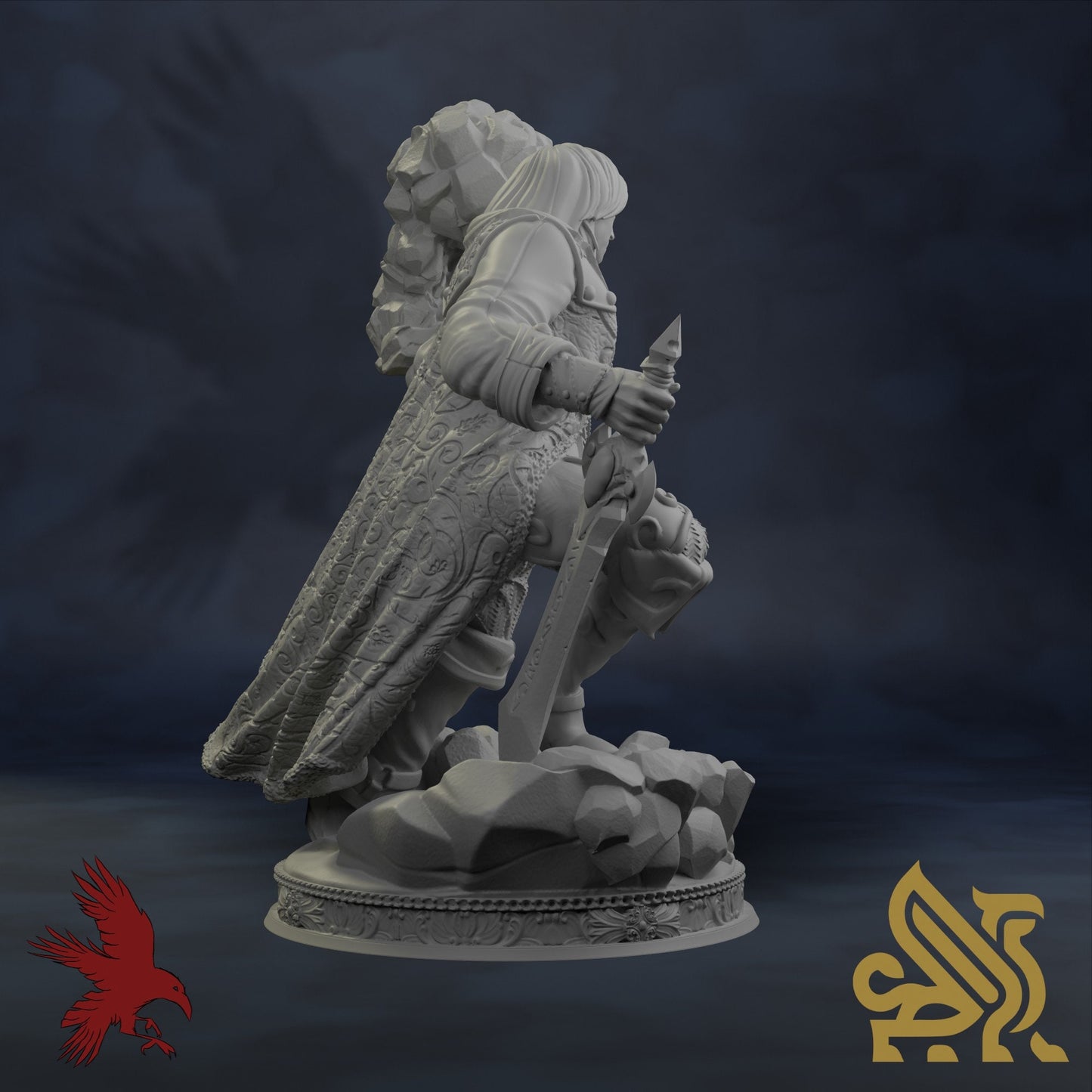 Invoker Dorian • Golden Griffins • Dungeon Masters Stash • 3D Printed Fantasy Miniature • D&D / Pathfinder / Warhammer