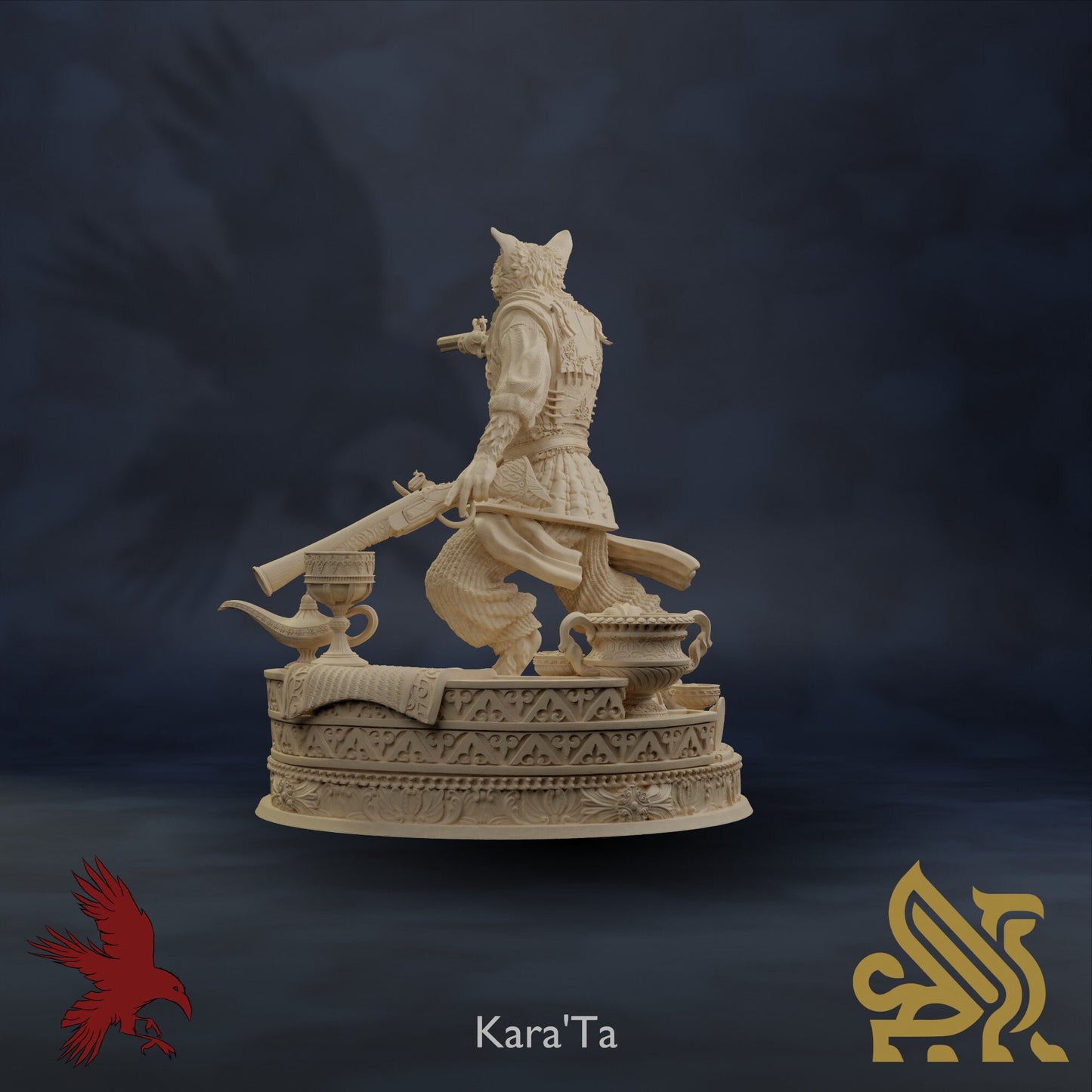 Kara'Ta • Sands of Sudd Tohst • Dungeon Masters Stash • 3D Printed Fantasy Miniature • D&D / Pathfinder / Warhammer