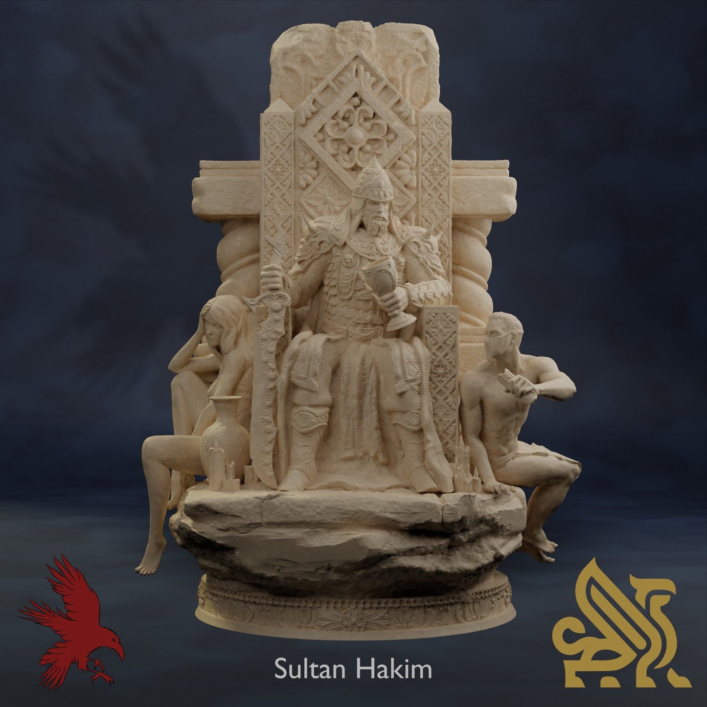 Sultan hakim • Sands of Sudd Tohst • Dungeon Masters Stash • 3D Printed Fantasy Miniature • D&D / Pathfinder / Warhammer