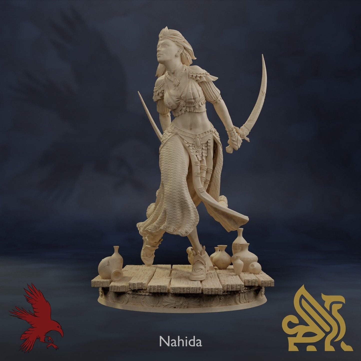 Nahida • Sands of Sudd Tohst • Dungeon Masters Stash • 3D Printed Fantasy Miniature • D&D / Pathfinder / Warhammer