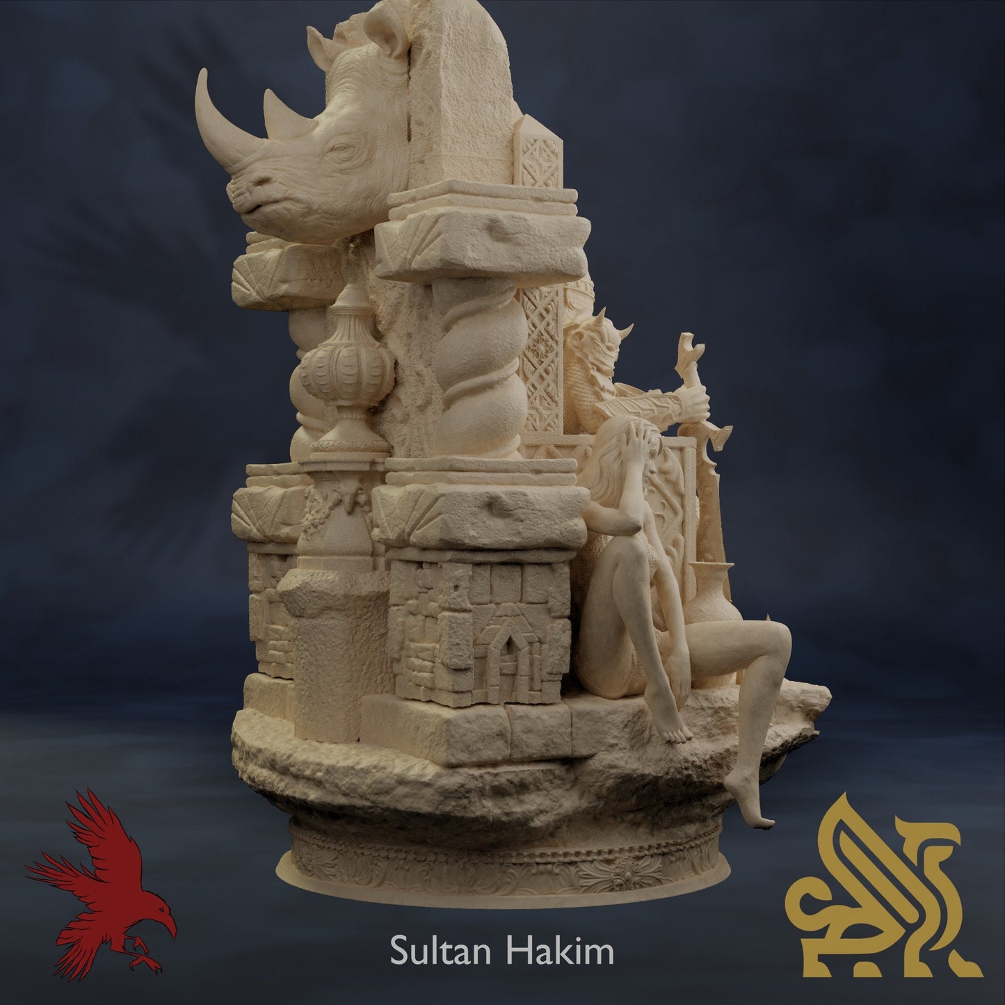 Sultan hakim • Sands of Sudd Tohst • Dungeon Masters Stash • 3D Printed Fantasy Miniature • D&D / Pathfinder / Warhammer