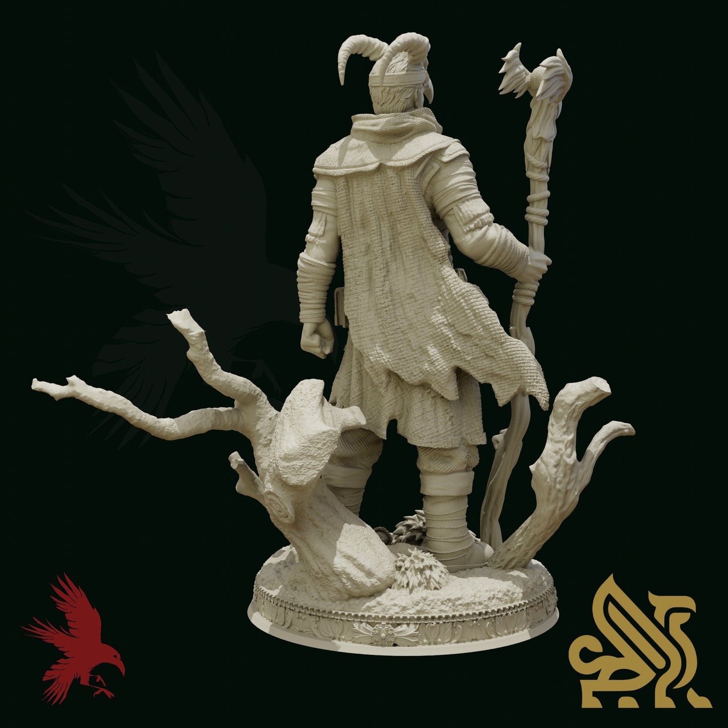 Noranor • Gryphic Druid • Dungeon Masters Stash • 3D Printed Fantasy Miniature • D&D / Pathfinder