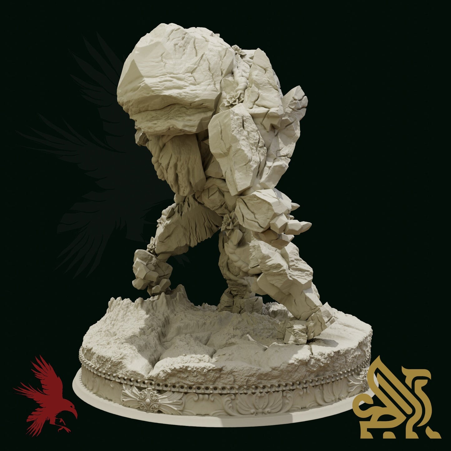 Lazlus • Stone Construct • Dungeon Masters Stash • 3D Printed Fantasy Miniature • D&D / Pathfinder