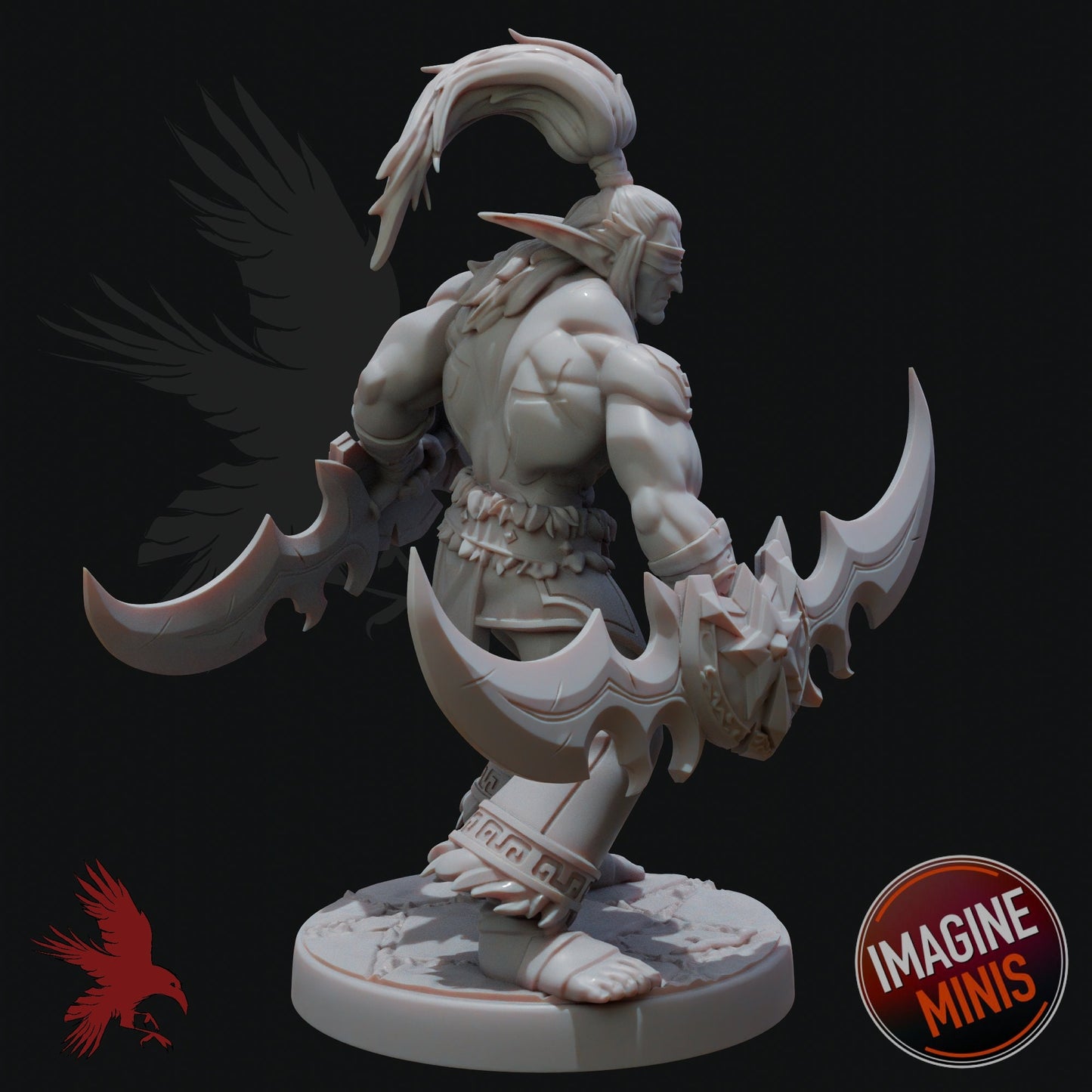 Illidan Stormrage • Night Elf Demon Hunter • World of Warcraft • 3D Printed Fantasy Miniature • D&D / Pathfinder