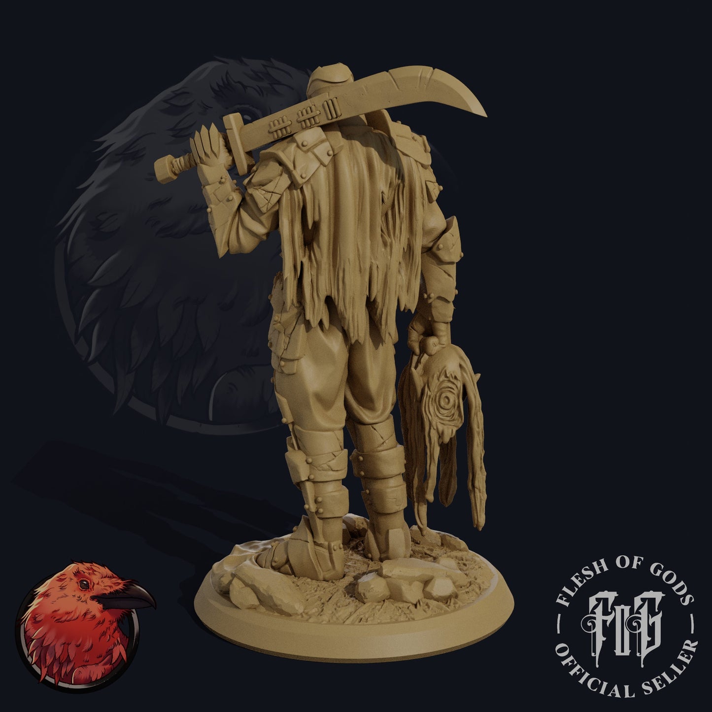 The Dark Knight from Crystal Lake • Flesh of Gods Miniatures • 3D Printed Fantasy Horror Miniature • D&D / Pathfinder
