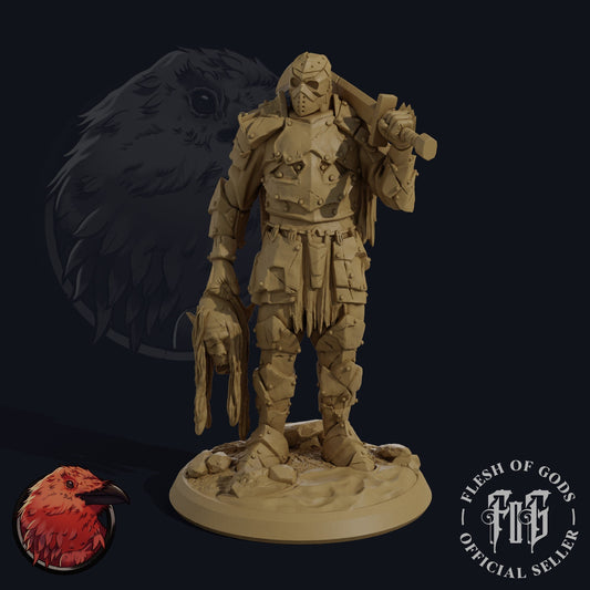 The Dark Knight from Crystal Lake • Flesh of Gods Miniatures • 3D Printed Fantasy Horror Miniature • D&D / Pathfinder