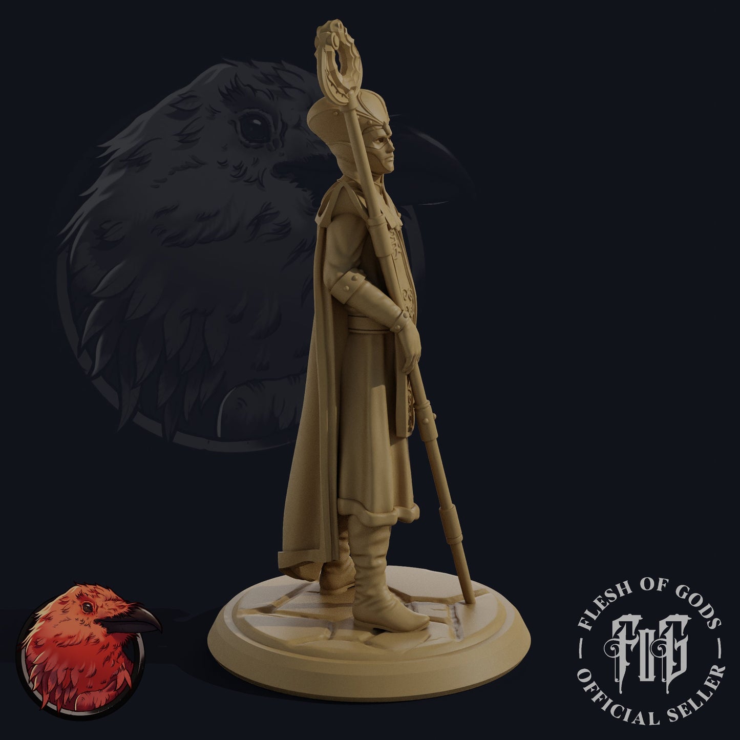 High Order Official • Flesh of Gods Miniatures • 3D Printed Fantasy Miniature • D&D / Pathfinder