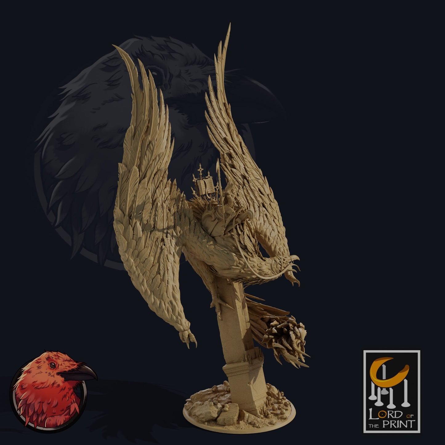 Death • 32MM Huge Monster • The Four Horsemen of the Apocalypse • 3D Printed Fantasy Horror Miniature • D&D / Pathfinder